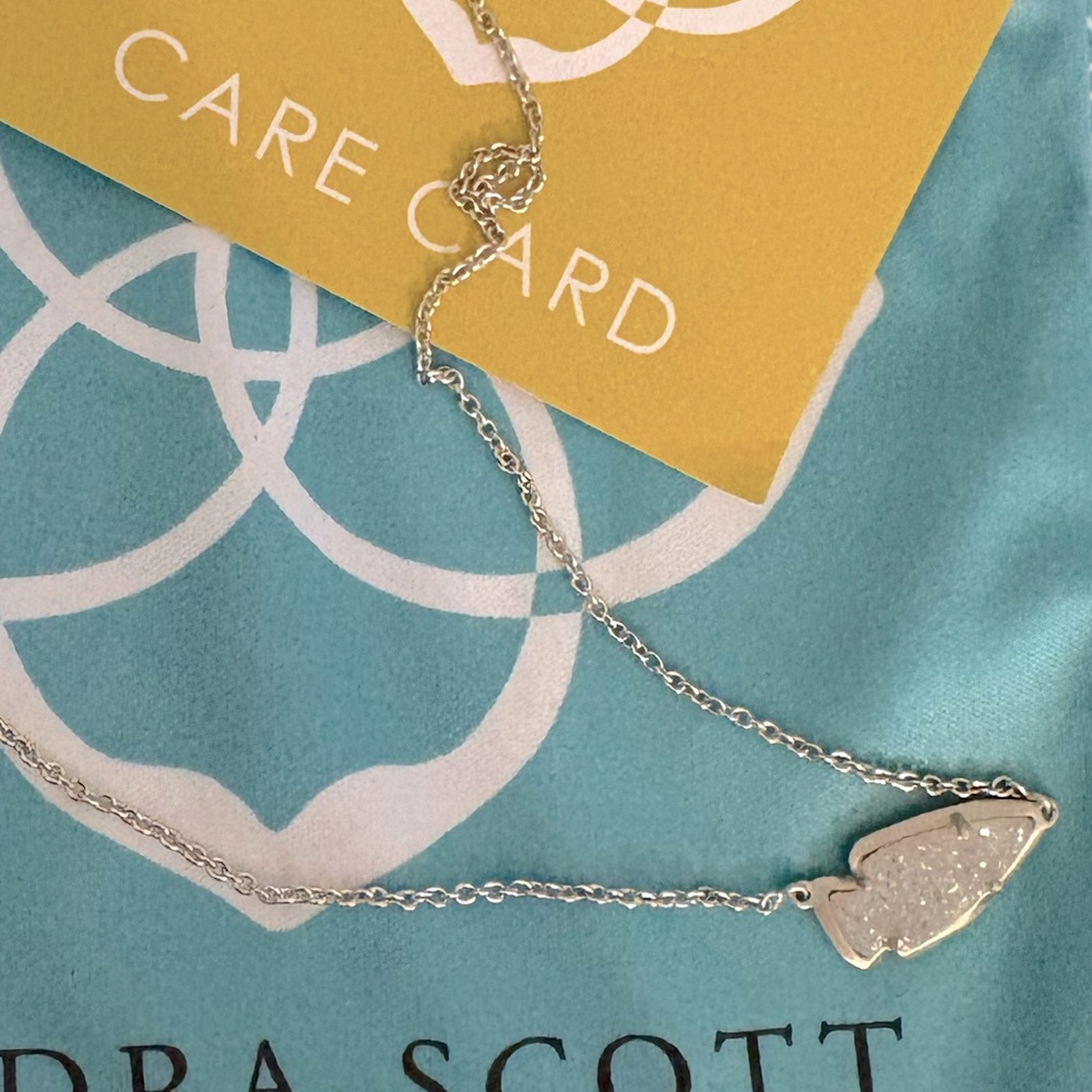 Kendra Scott Druzy Silver Necklace